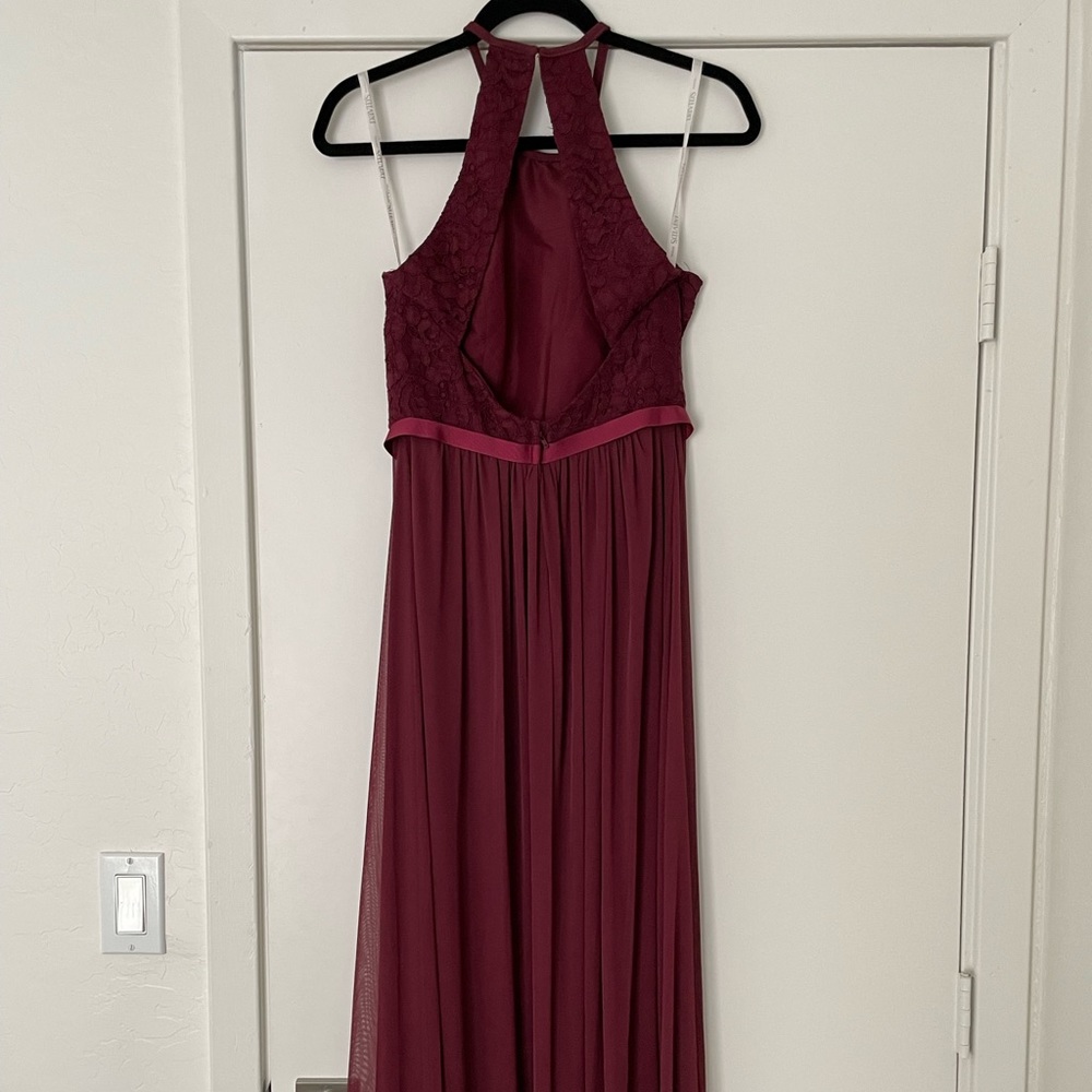 David’s Bridal - Bridesmaids dress - Wine red - Style F19608 - Only Worn 1Time!! - Picture 4 of 7